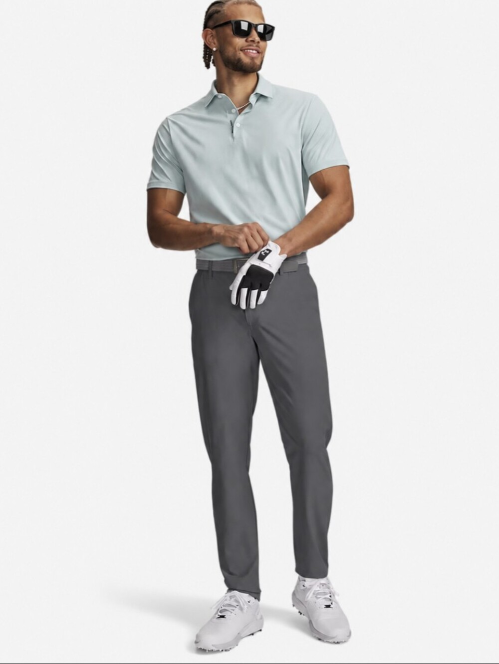 Under Armour Golf Taper UPF 50 Water Repellent Pants In Gray Mens 36 X 32 NEW